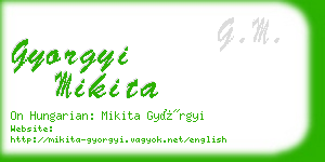 gyorgyi mikita business card
